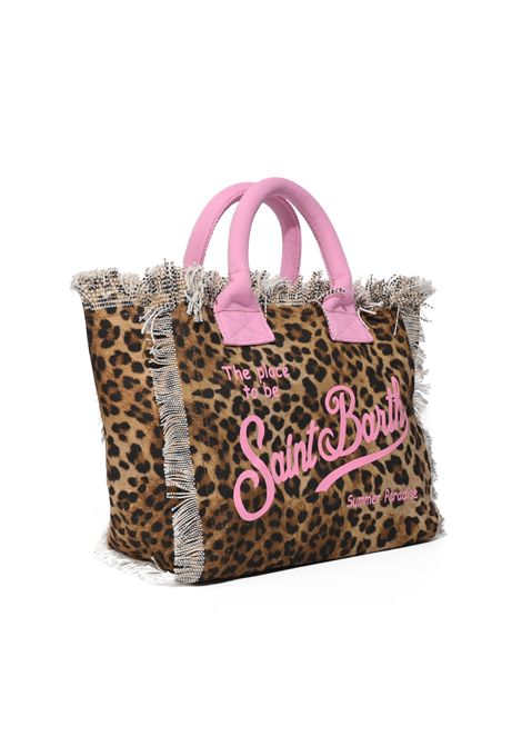 Borsa Media in canvas SAINT BARTH | COL0001 COLETTE02591L SAND LEOPARD 0021